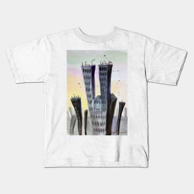 Ghost town Kids T-Shirt by diegomanuel